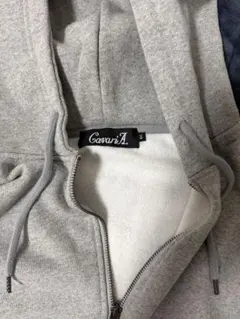 CavariA グレー フルジップパーカー