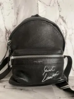 SAINT LAURENT ブラック レザー　バックパック　リュックのサムネイル