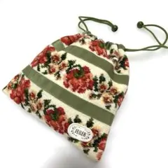 FEILER 花柄 巾着袋 22×22㎝