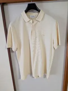 LACOSTE クリーム色 ポロシャツ US L