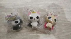 にゃんぱいあ ラバfig ガチャガチャ 3種セット セミコンプリート