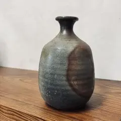 備前焼 徳利 窯変 灰被り 銘あり 作家不明 酒器 花入