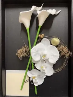 ゴールド&ホワイト　カラー胡蝶蘭髪飾り　プリザーブドフラワー結婚式成人式前撮り②