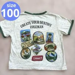 【美品】Colemanバースデイ ワッペン Tシャツ 100㎝　保育園　男の子のサムネイル