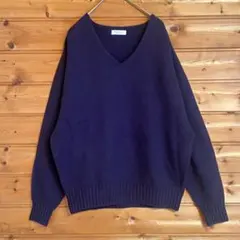 BEAUTY&YOUTH ネ　Vネックセーター　ネイビー
