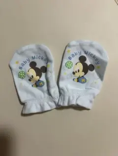Baby Mickey ベビー用手袋 新生児　水色