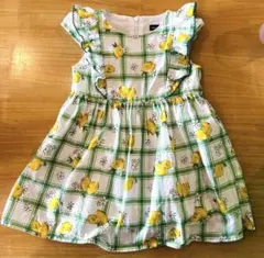 BeBe ワンピース 100㎝ ノースリーブ 綿100% レモン　Bebe