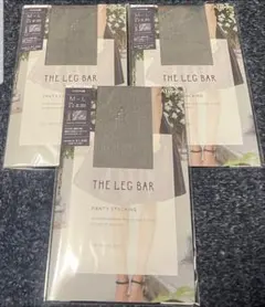 THE LEG BAR　M-L　クリスタル柄　ストッキング　３足　ストーン付