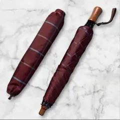Burberry 雨傘 ブラック ウッドハンドル - メルカリ