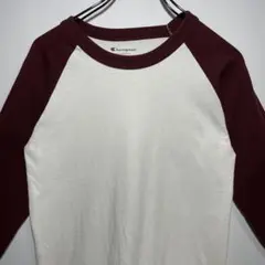 Champion チャンピオン 七分袖 Tシャツ サイズS ロンT 希少 古着