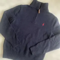 ポロラルフローレン ニット ハーフジップセーター　150 ネイビー