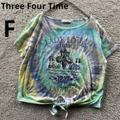 スリーフォータイム　three four time Tシャツ　タイダイ柄　Fのサムネイル