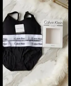 【新品未使用】カルバンクライン ブラ＆ショーツ 上下セット 黒 Sサイズ
