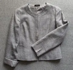 COMME CA ISM ノーカラージャケット グレー