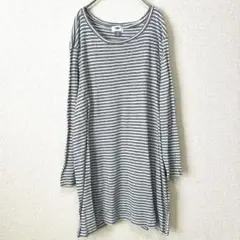 OLD NAVY 【XXL】ボーダー柄 ロングカットソー チュニック 長袖