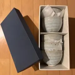 ふ*う様 淡い青色の陶器製飯碗5個セット（未使用）