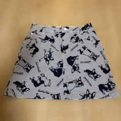 ニューバランス 犬柄ストライプスカート 0サイズ 【美品】のサムネイル