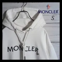 タグ付き】MONCLER ロゴ刺繍 プルオーバーパーカー ホワイト S - メルカリ