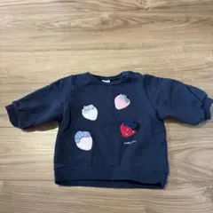 petit main いちごモチーフトレーナー 80cm