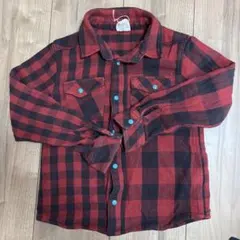 【値引き】F.O.KIDS 長袖チェックシャツ 120