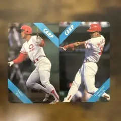 カルビー プロ野球カード 76年 広島球場 2枚セット カルビープロ野球カード1976年版 広島東洋カープ 金城基泰投手2枚