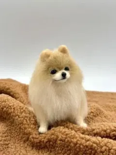 羊毛フェルト　にこにこ　オレンジ　ポメラニアン 羊毛フェルト にこにこポメラニアン オレンジ系 - メルカリ