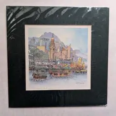 王力 水彩画 水鄉 ⚫️横115cm 縦97cm⚫️ Victoria Harbour 水彩画 Chan Kau Oh - メルカリ