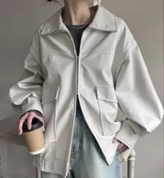 CIAOPANIC TYPY フェイクレザー2WAYスタンドブルゾン