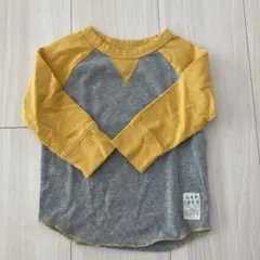 babyGap 長袖Tシャツ 12-18ヶ月 グレー/イエロー