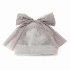 Casselini リボン付きグレーのニット帽のサムネイル