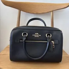 COACH ブラックレザー ハンドバッグ