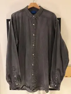 BEAMS デニムシャツ 長袖 グレー
