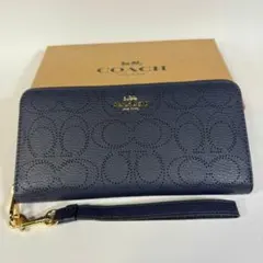 コーチ 長財布 C4715 ブラック シグネチャー
