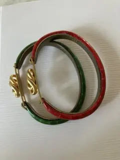 美品】イタリア製 GRETA バングル 牛革×24KTPLATED 3セット - メルカリ
