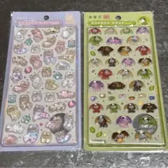 ボンボンドロップシール お茶犬 アニマル アルパカ セット