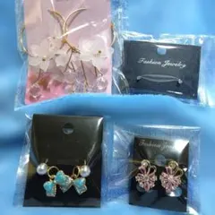 No.35　デザインピアス4点セット