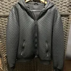 ZARA MAN キルティングフーディジャケット XL