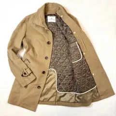 MEN’S MELROSE ライナー付き ステンカラーコート キャメル L