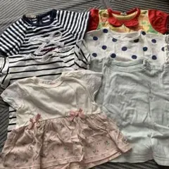 女の子Tシャツまとめ売り6点 80サイズ 保育園 お着替え 春夏商品のサムネイル