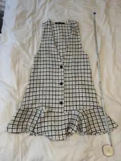 ZARA ノースリーブ チェック柄 ワンピース