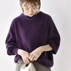 【 SHIPS any 】AQUA カシミヤミックスハイネックニット　25AW