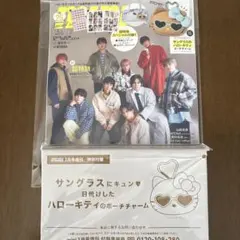 超特急　mini 1月号増刊 ハローキティ ポーチチャーム 付録　抜けなし