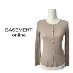 BASEMENT online カーディガン 薄手 ベージュ リブのサムネイル
