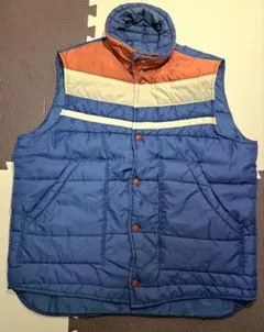 ノーブランド USA製 ヴィンテージカジュアル 中綿キルティングベスト Mサイズ