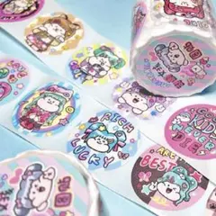 【2巻セット】Meatball 肉球 Y2Kガール キラキラ丸シール & マステ