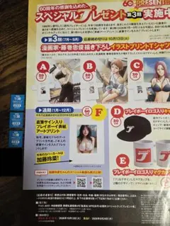 【匿名配送】最新号 週刊プレイボーイ38号 60周年記念 加藤玲菜 応募券3枚