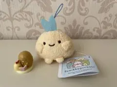 すみっコぐらしばんざいゴム紐付きマスコットとおまけフィギュア　あじふらいのしっぽ
