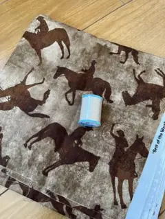 カウボーイUSAプリント綿生地2m