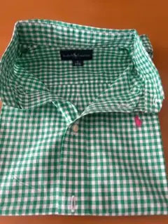 Ralph Lauren 緑 チェック 半袖シャツ