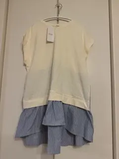 【新品・タグ付き】BEAMS HEART 異素材切替ティアードTシャツのサムネイル
